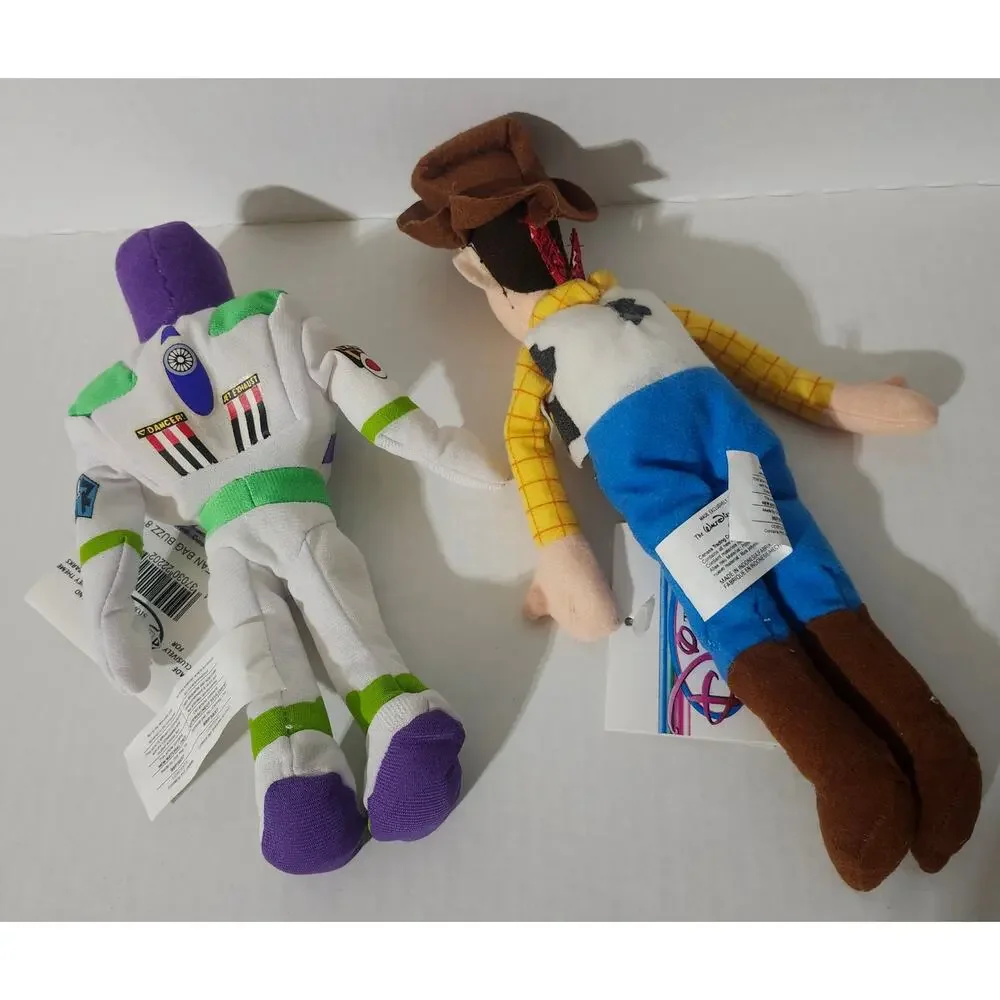 Disney Store Toy Story Woody Buzz Lightyear Mini Bean Bag Plush Lot Tags